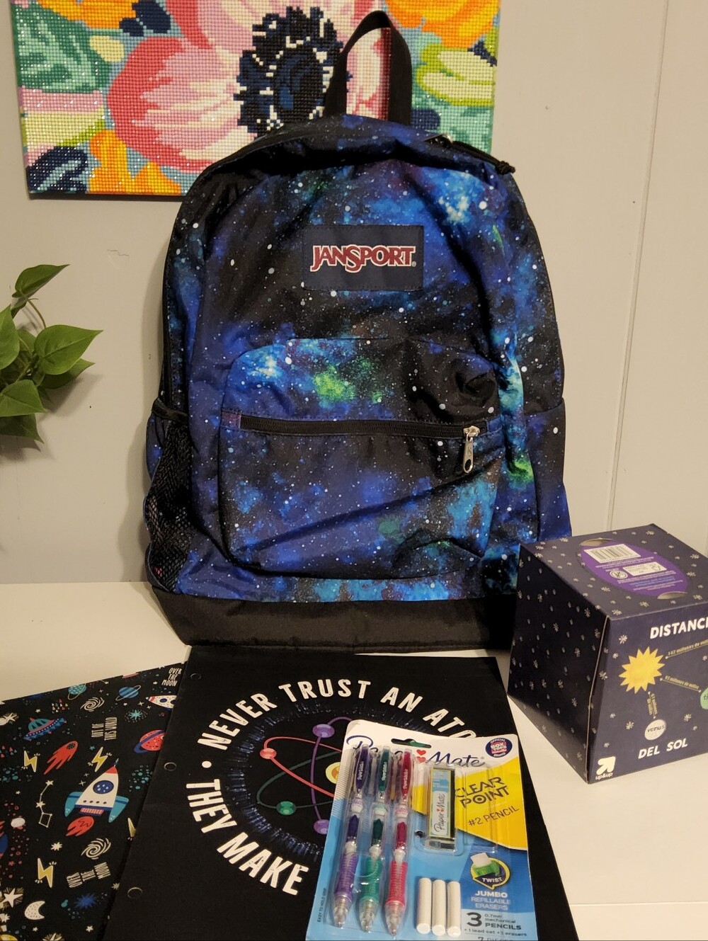 Jansport Galaxy Print Kids Backpack Bundle
